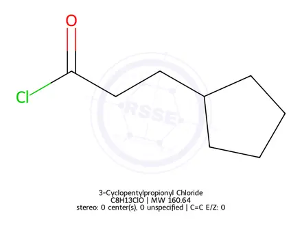 Chemical structure of 3-Cyclopentylpropionyl Chloride