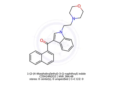 Chemical structure of 1-(2-(4-Morpholinyl)ethyl)-3-(1-naphthoyl) indole