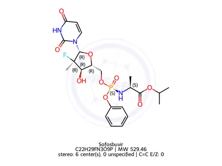 Chemical structure of Sofosbuvir