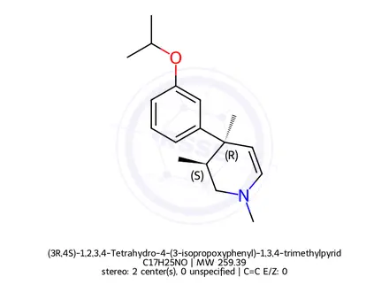 Chemical structure of (3R,4S)-1,2,3,4-Tetrahydro-4-(3-isopropoxyphenyl)-1,3,4-trimethylpyridine
