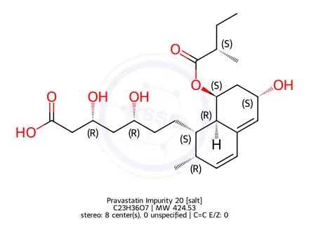 Chemical structure of Pravastatin Impurity 20