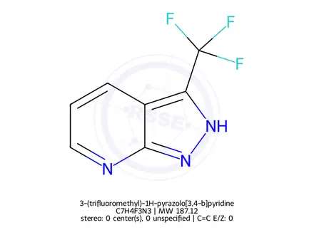 Chemical structure of 3-(trifluoromethyl)-1H-pyrazolo[3,4-b]pyridine