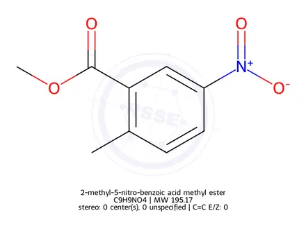 Chemical structure of 2-methyl-5-nitro-benzoic acid methyl ester