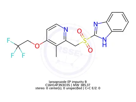Chemical structure of lansoprazole EP impurity B