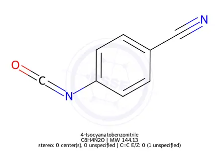 Chemical structure of 4-Isocyanatobenzonitrile