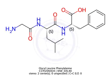 Chemical structure of Glycyl Leucine Phenylalanine