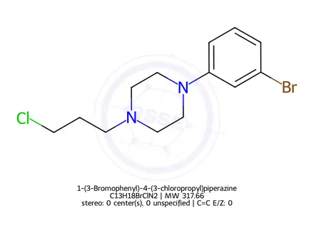 Chemical structure of 1-(3-Bromophenyl)-4-(3-chloropropyl)piperazine