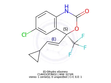 Chemical structure of (E)-Dihydro efavirenz