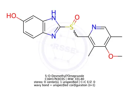 Chemical structure of 5-O-Desmethyl Omeprazole