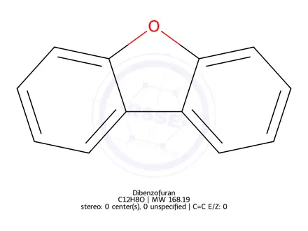 Chemical structure of Dibenzofuran