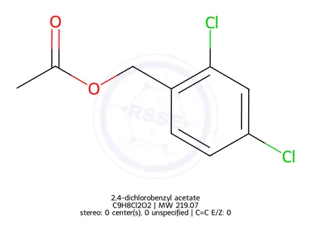 Chemical structure of 2,4-dichlorobenzyl acetate
