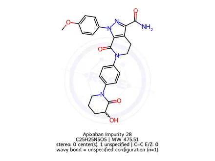 Chemical structure of Apixaban Impurit