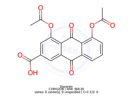 Chemical structure of Diacerein