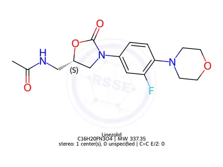 Chemical structure of Linezolid