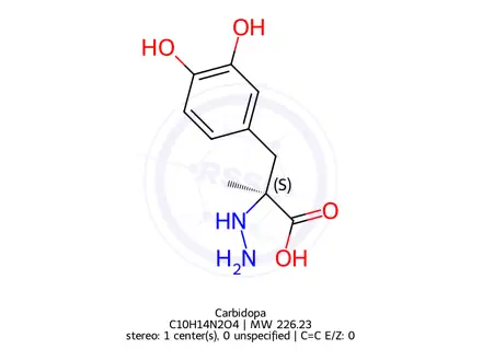 Chemical structure of Carbidopa