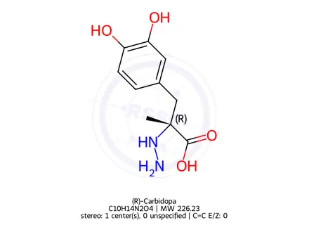 Chemical structure of (R)-Carbidopa