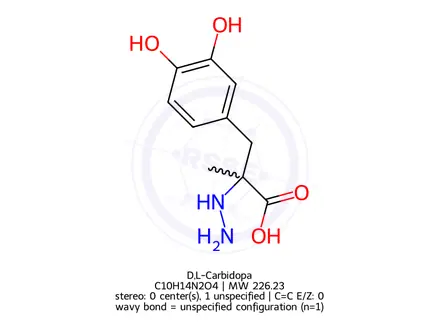 Chemical structure of D,L-Carbidopa