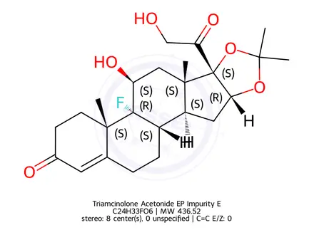 Chemical structure of Triamcinolone Acetonide EP Impurity E
