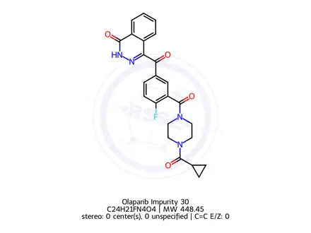 Chemical structure of Olaparib Carbonyl Impurity