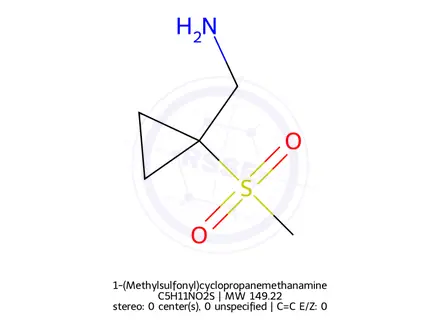 Chemical structure of 1-(Methylsulfonyl)cyclopropanemethanamine