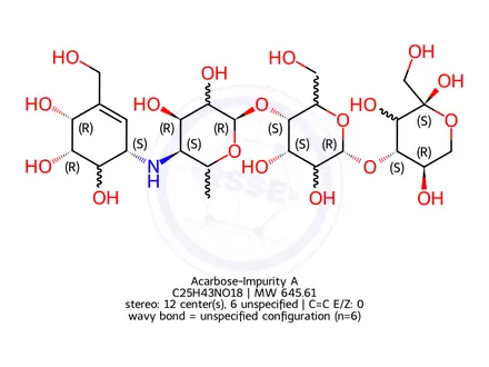 Chemical structure of Acarbose-Impurity A