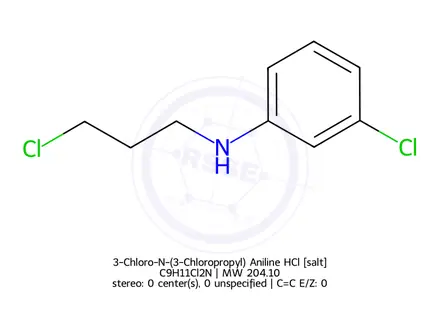 Chemical structure of 3-Chloro-N-(3-Chloropropyl) Aniline HCl