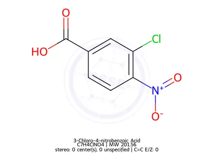 Chemical structure of 3-Chloro-4-nitrobenzoic Acid