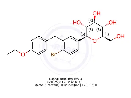 Chemical structure of Dapagliflozin Impurity 6