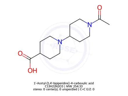 Chemical structure of 1'-Acetyl-[1,4'-bipiperidine]-4-carboxylic acid