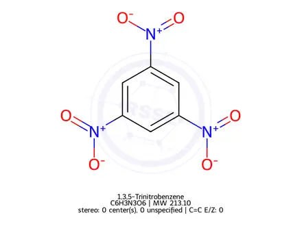 Chemical structure of 1,3,5-Trinitrobenzene