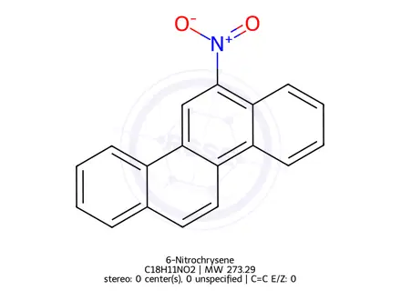 Chemical structure of 6-Nitrochrysene
