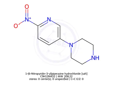Chemical structure of 1-(6-nitropyridin-3-yl)piperazine