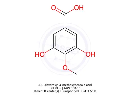 Chemical structure of 3,5-Dihydroxy-4-methoxybenzoic acid