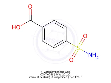 Chemical structure of 4-Sulfamoylbenzoic Acid
