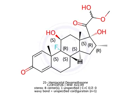 Chemical structure of 21-Hemiacetal Dexamethasone