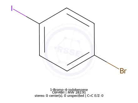 Chemical structure of 1-Bromo-4-iodobenzene