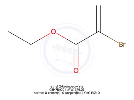 Chemical structure of ethyl 2-bromoacrylate