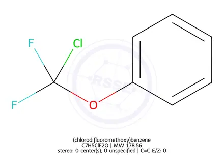 Chemical structure of (chlorodifluoromethoxy)benzene