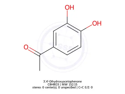 Chemical structure of 3',4'-Dihydroxyacetophenone