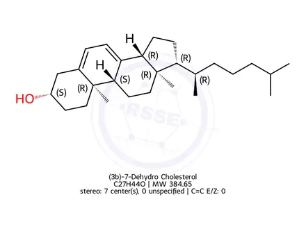 Chemical structure of (3b)-7-Dehydro Cholesterol