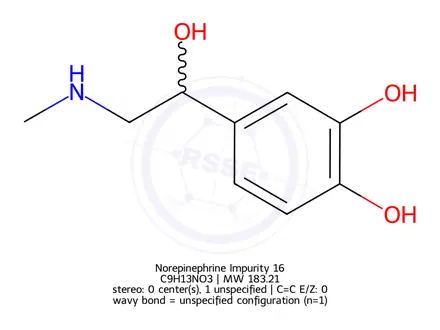 Chemical structure of Norepinephrine Impurity 16