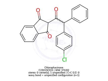 Chemical structure of Chlorophacinone