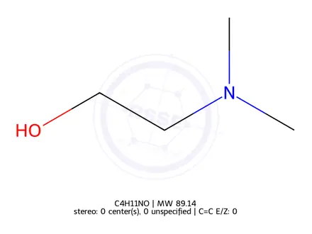 Chemical structure of 2-Dimethylaminoethanol