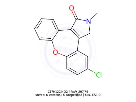Chemical structure of 2,3-Dihydro-1-oxo Asenapine