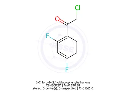 Chemical structure of 2-Chloro-1-(2,4-difluorophenyl)ethanone