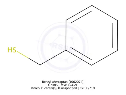Chemical structure of Benzyl Mercaptan (1062074)