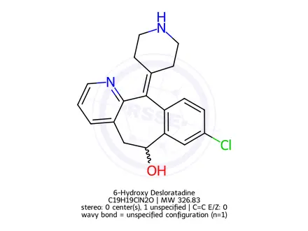 Chemical structure of 6-Hydroxy Desloratadine