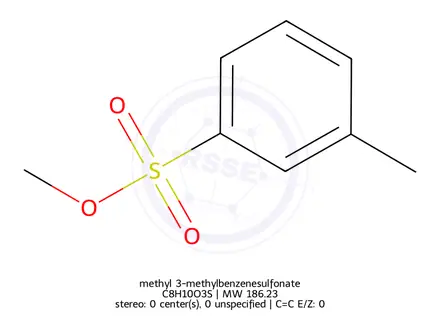 Chemical structure of methyl 3-methylbenzenesulfonate