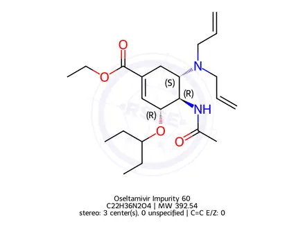 Chemical structure of Oseltamivir Impurity 60
