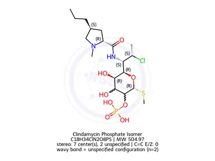 Chemical structure of Clindamycin Phosphate α Isomer
